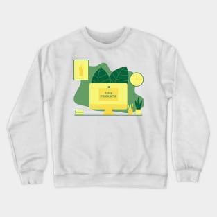 iMac flat illustration design Crewneck Sweatshirt